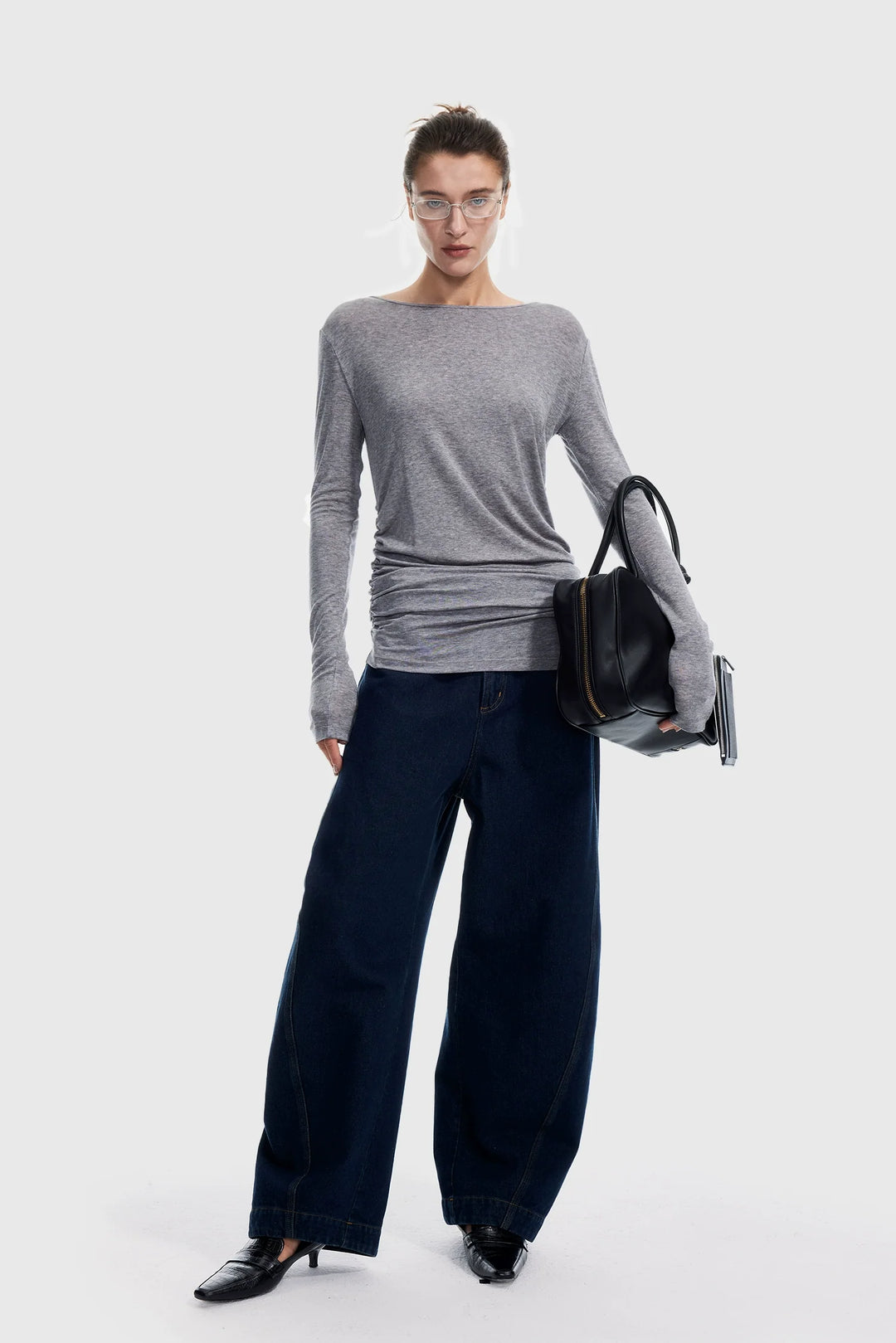 Lyocell Wool Asymmetrical Top