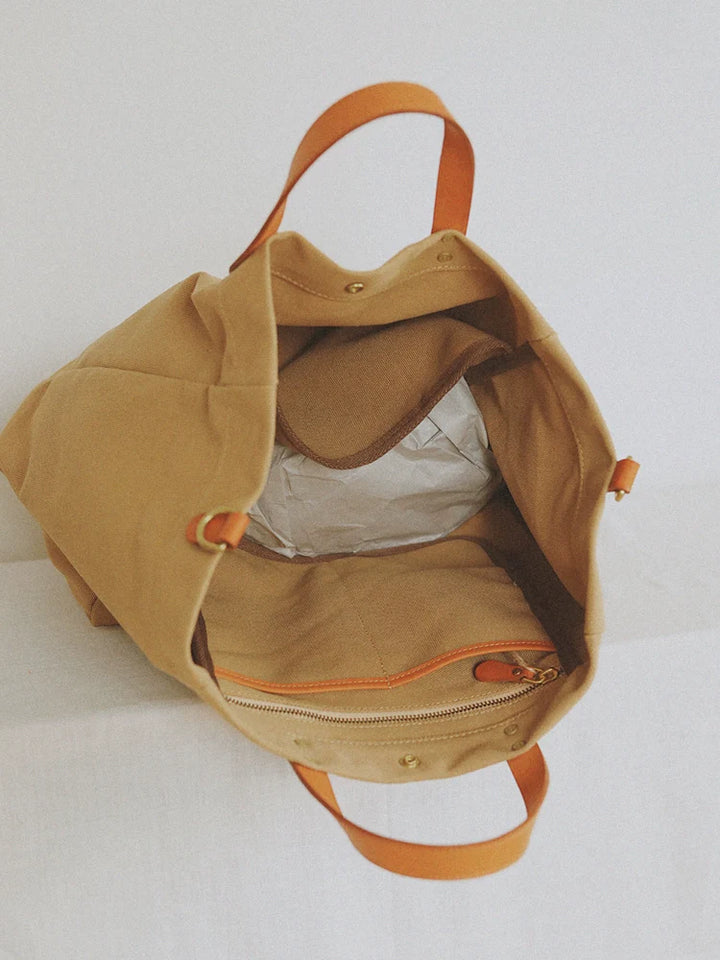 Canvas Leather Tote