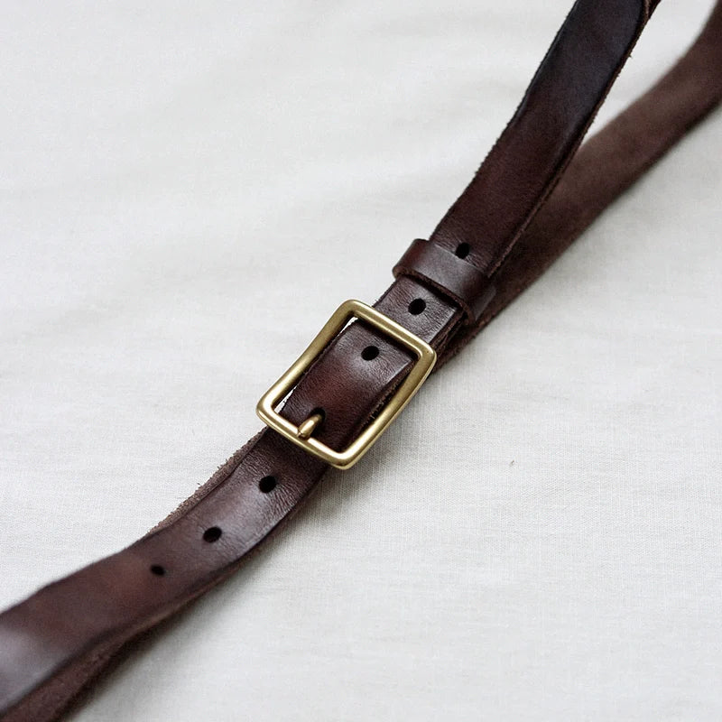 Brass Pin Leather Belt