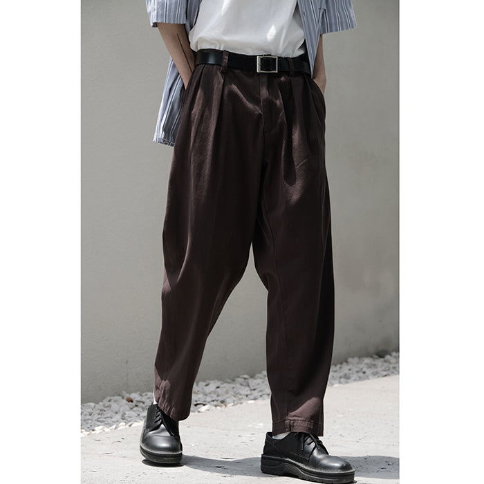 Spring Washed Cotton Loose Straight Nine-point Pants