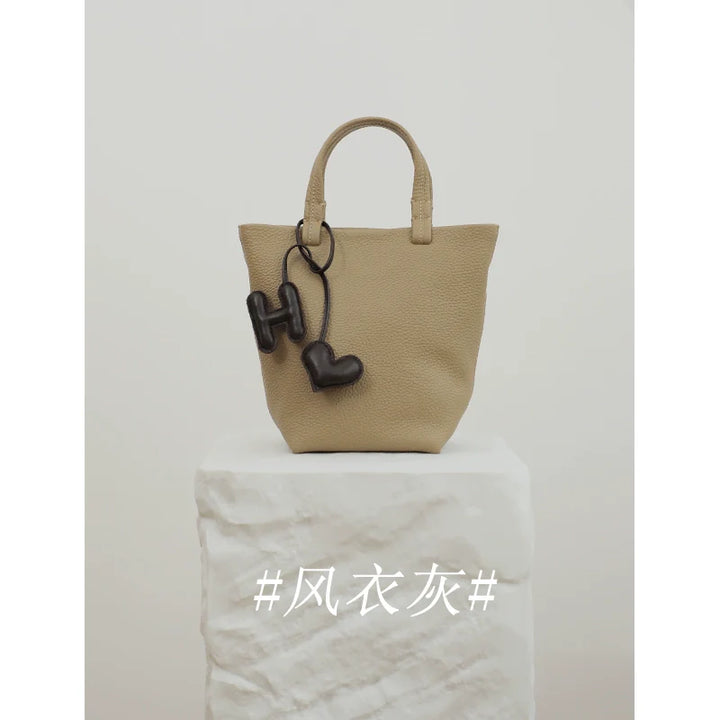 Genuine Leather Bucket Bag