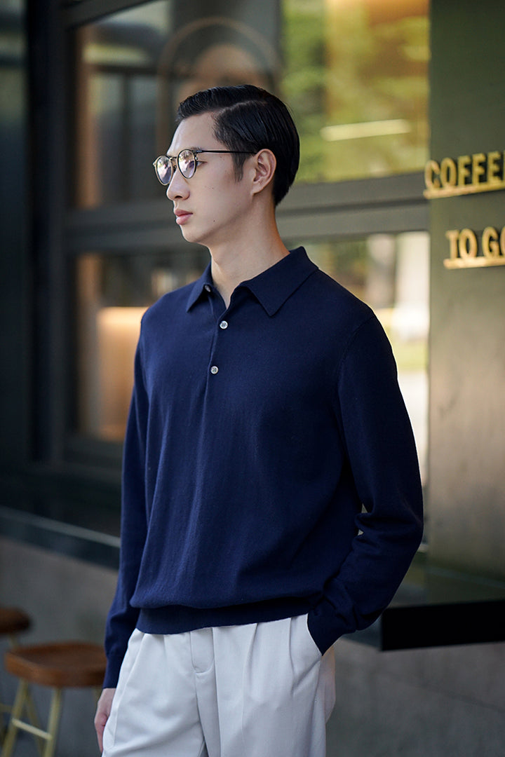 Cashmere Cotton Polo