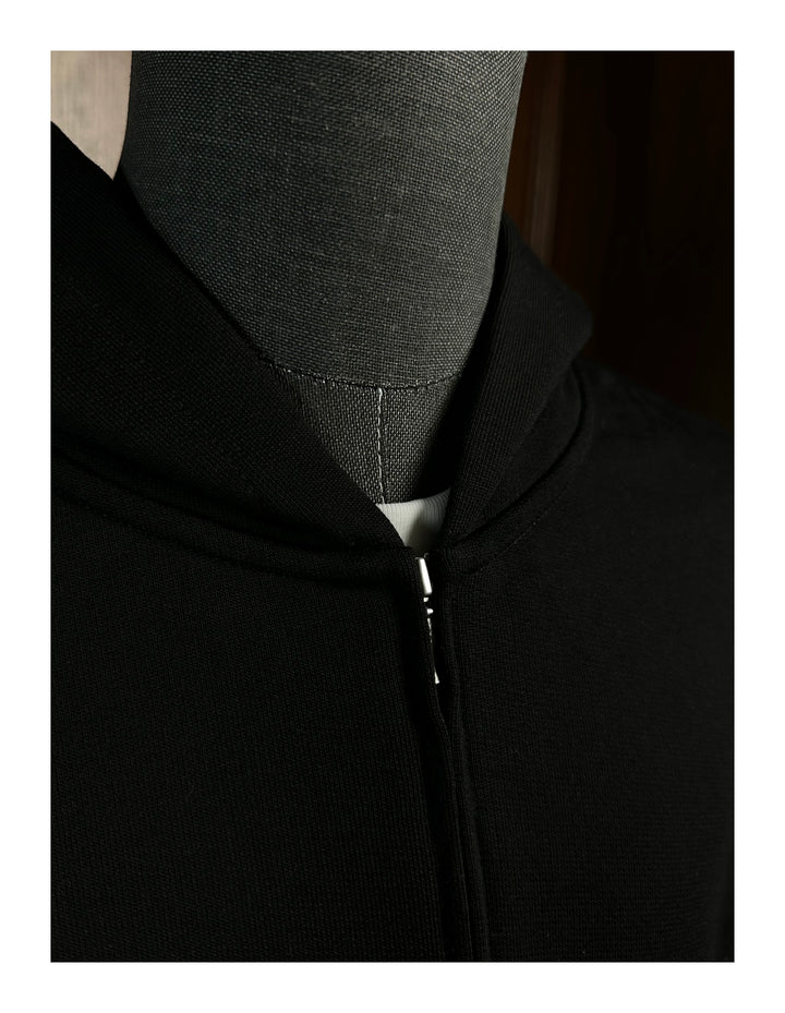 Black-Grey Zip-Up Hoodie