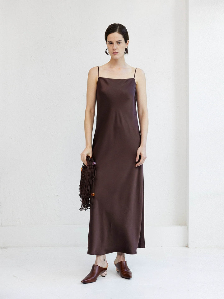 Acetate Ripple Slip Dress