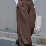 Upgraded Spring Loose Straight Retro Coffee Trousers for Men and Women