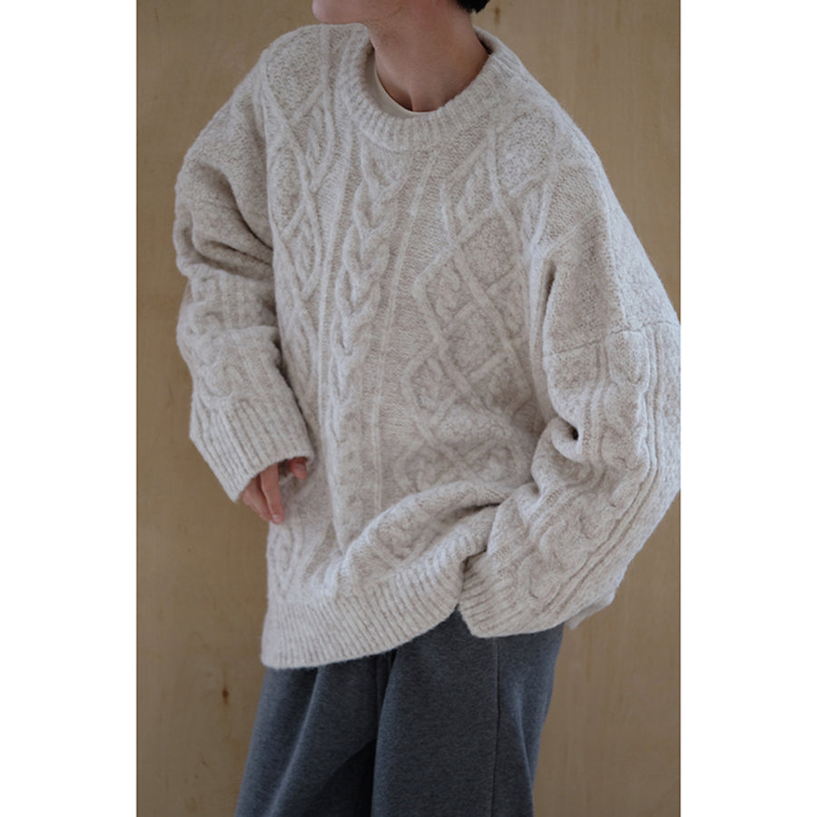 Wool Knit Sweater Jacket