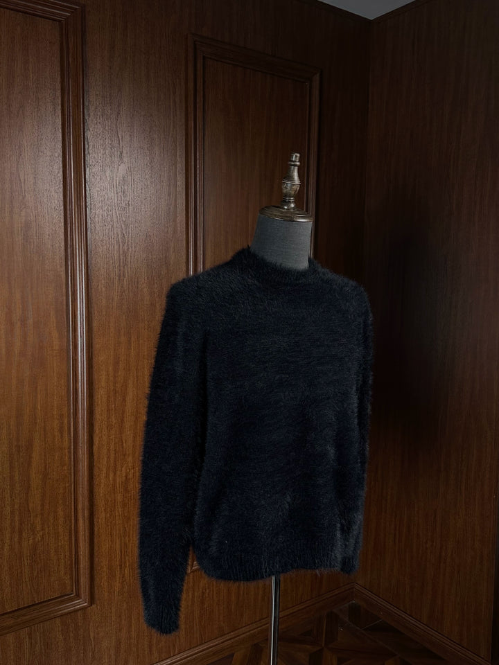 Soft Mink Knit Crewneck Sweater