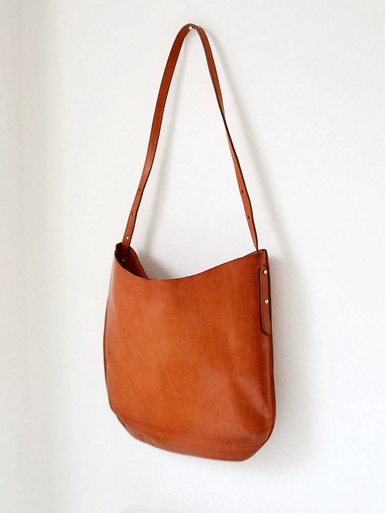 Classic Leather Bucket Bag