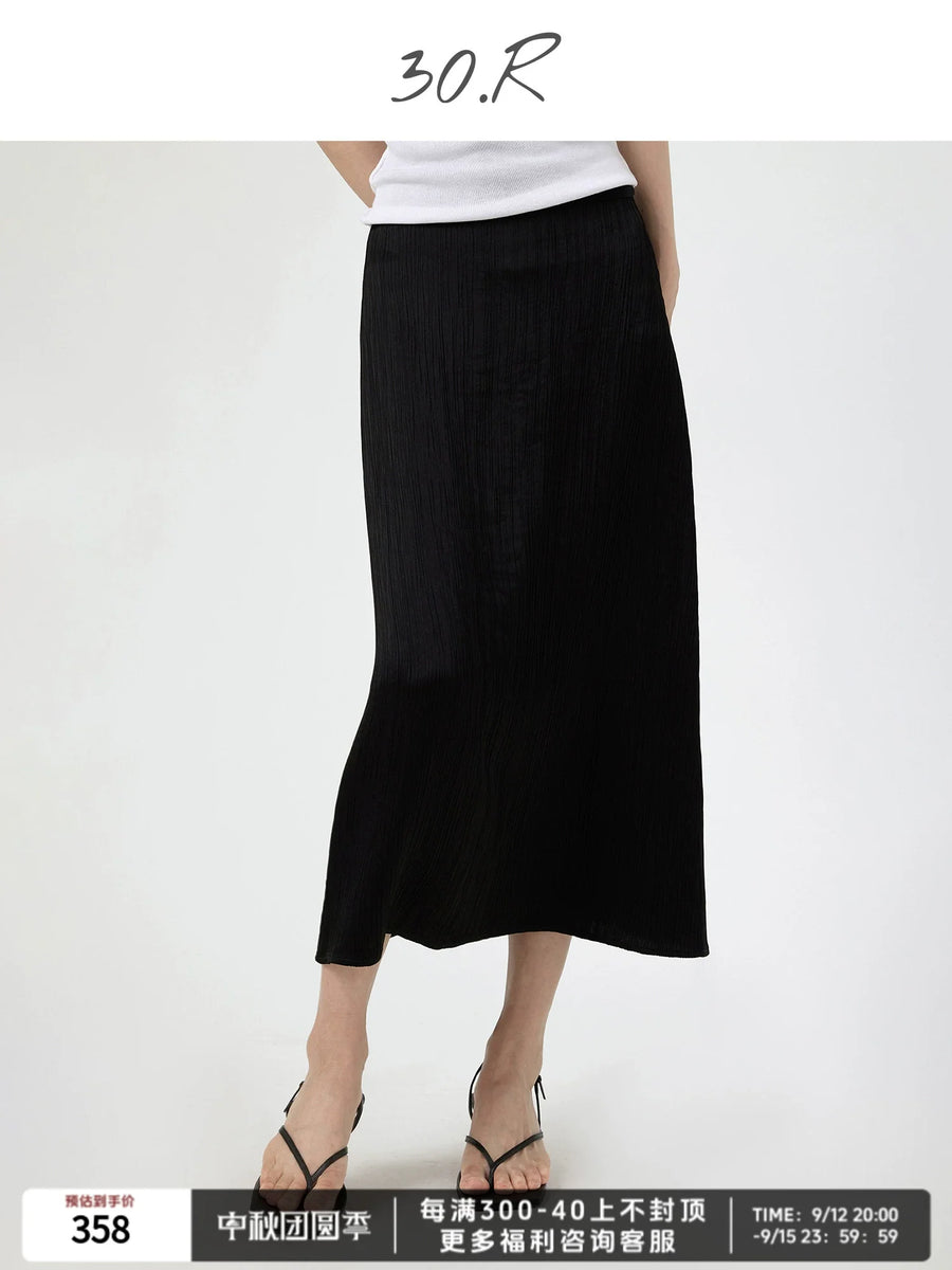 Acetate Midi Skirt