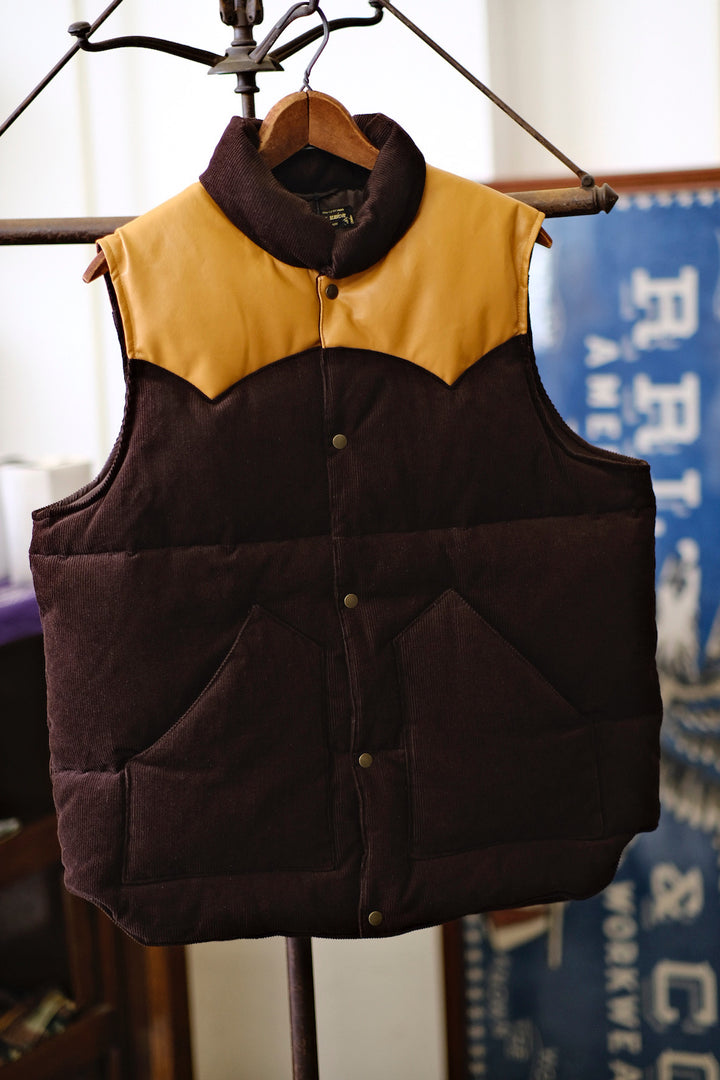 Luxurious Corduroy Leather Vest