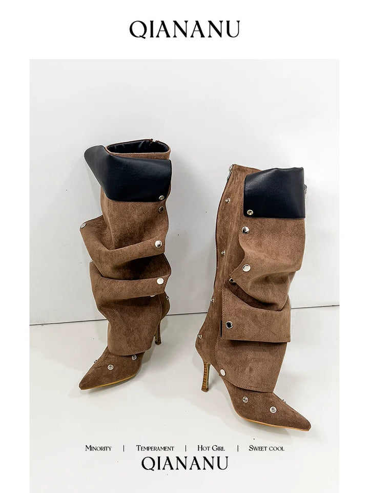 Sculpted Elegance Stiletto Boots