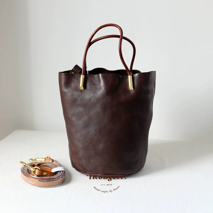 Soft Leather Bucket Bag