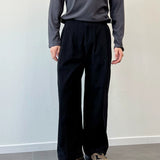 Tailored Comfort - Men's New Custom Fabrics Washed Waist Straight Casual Brushed Trousers for Autumn and Winter