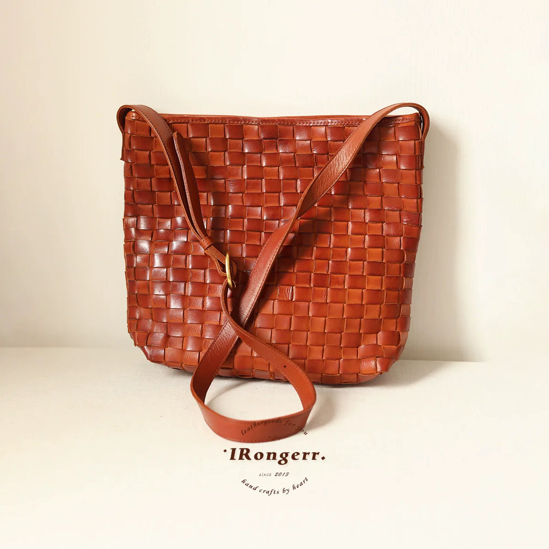 Handwoven Leather Tote