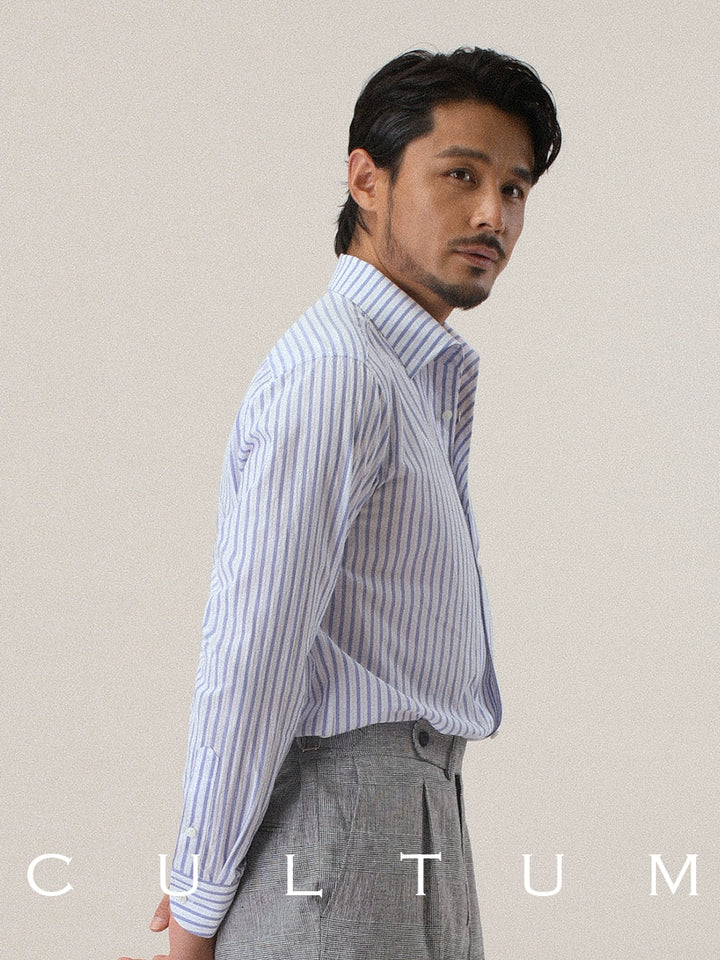 Cotton-Linen Blend Pocket Shirt