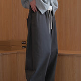 Spring Korean-style Loose Drawstring Casual Pants