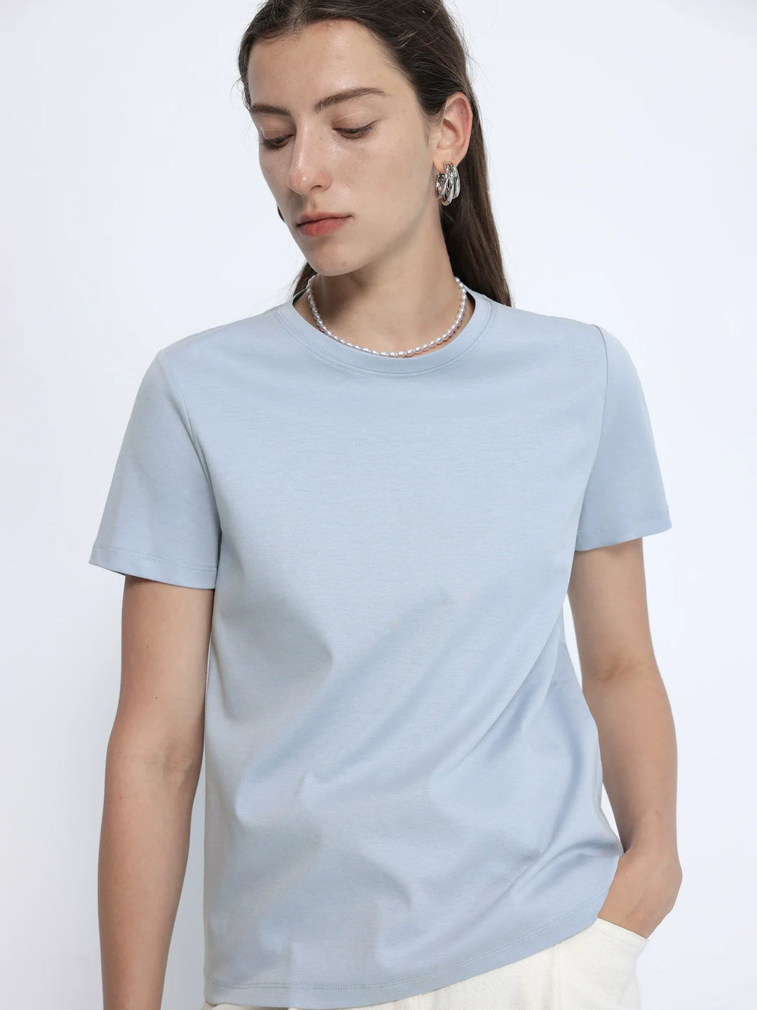 Mulberry Silk Pima Cotton Tee