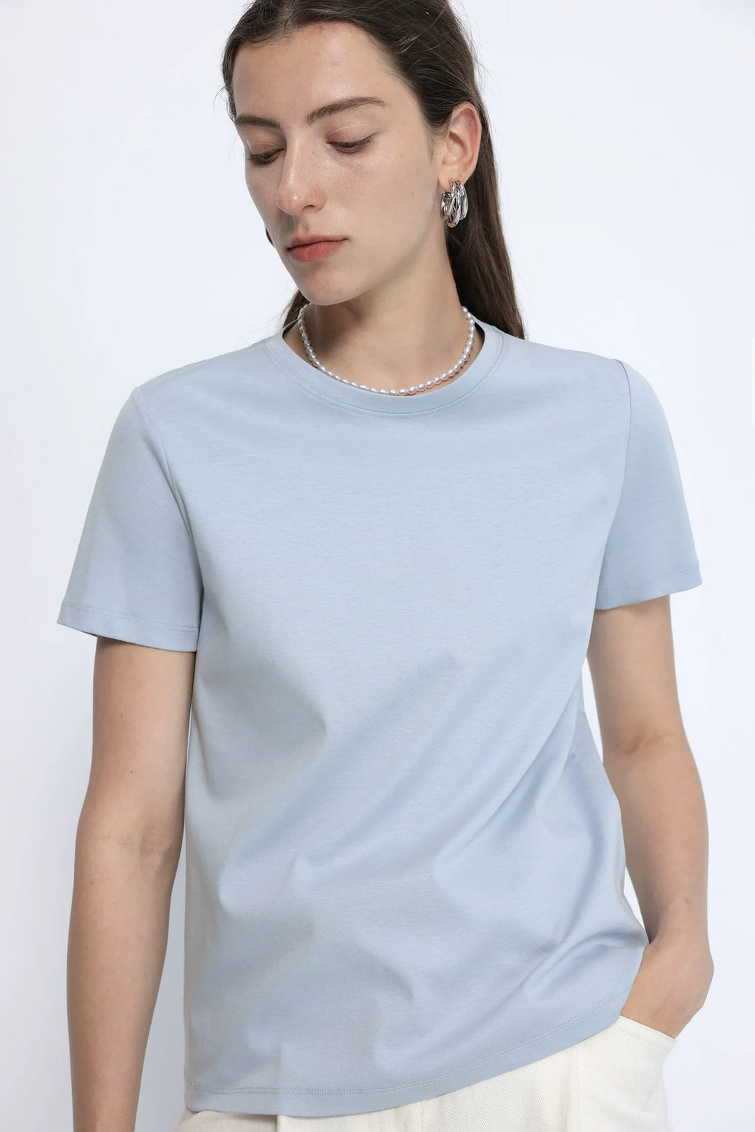 Mulberry Silk Pima Cotton Tee