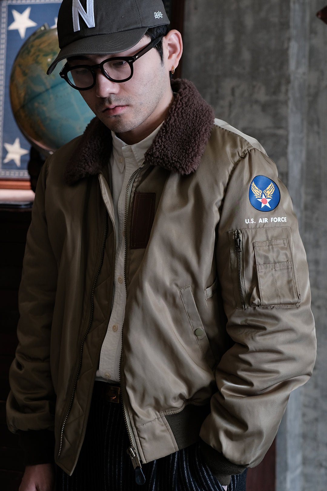 Fur Collar Flight Jacket