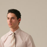 Men's 100% Mercerized Cotton Windsor Collar Handmade Long Sleeve Dress Shirt