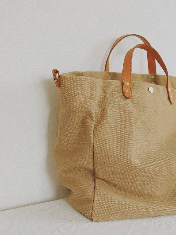 Canvas Leather Tote