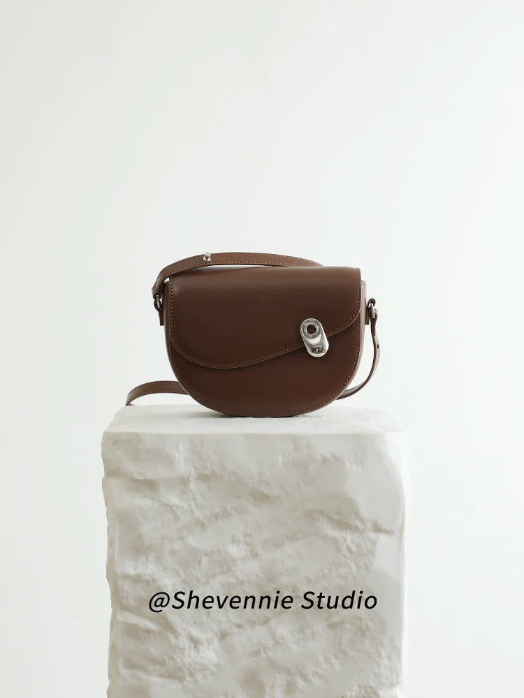 Genuine Leather Saddle Crossbody