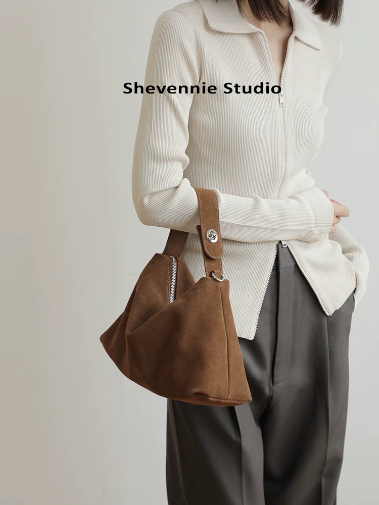 Frosted Suede Commuter Tote