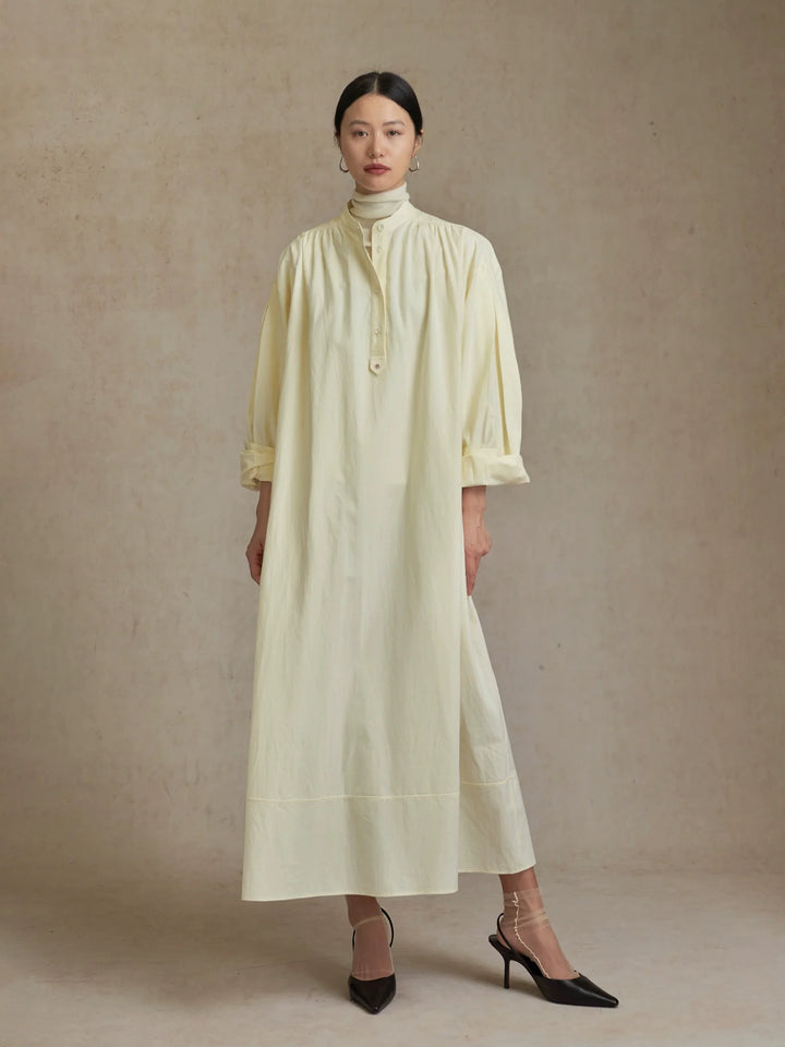 Long Cotton Shirt Dress