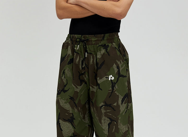 Camouflage Embroidered Casual Pants