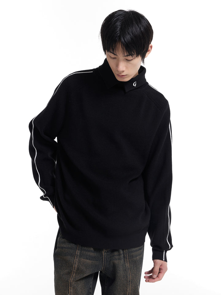 Double-Line Round Neck Sweater