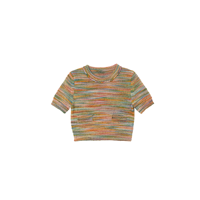 Rainbow Cotton Crop Top