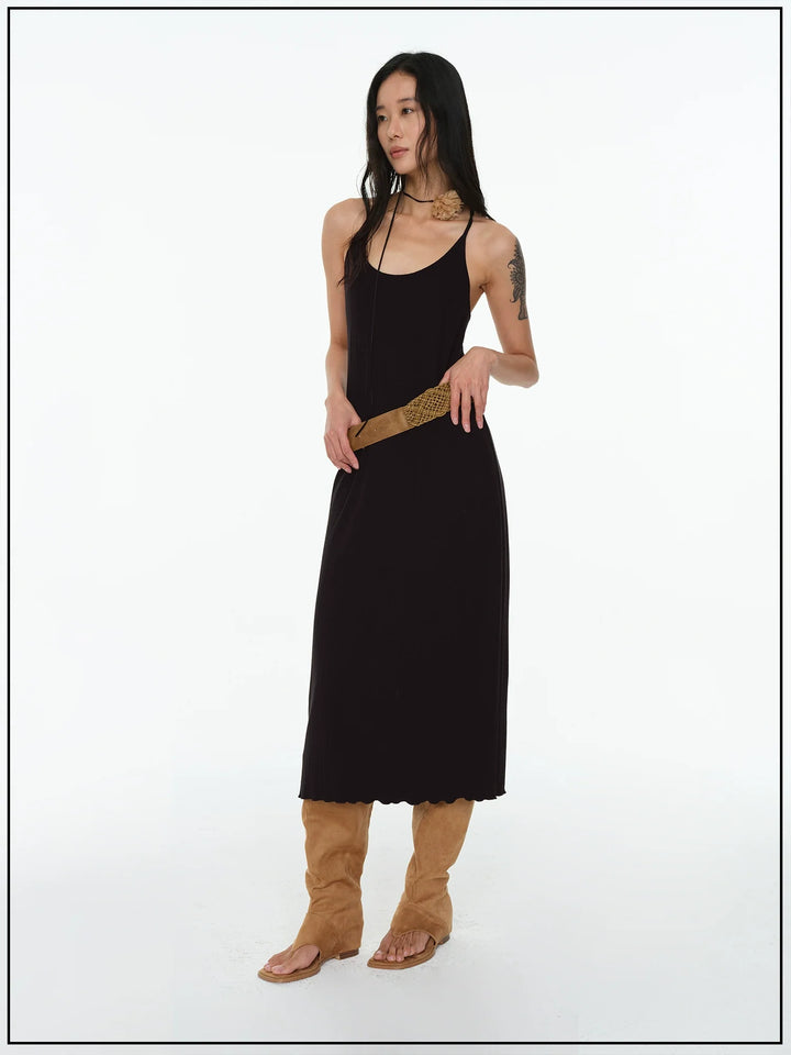 U-neck Knitted Midi Dress