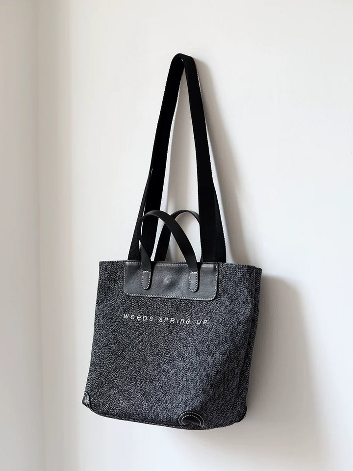 Canvas & Leather Mini Tote