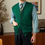 Classic V-Neck Wool Sweater Vest - Elevate Your Style with Versatile Autumn and Winter Elegance
