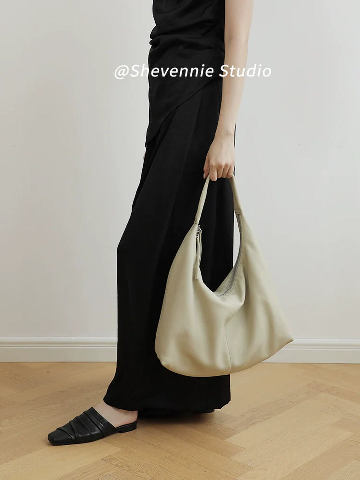 Soft Leather Shoulder Tote