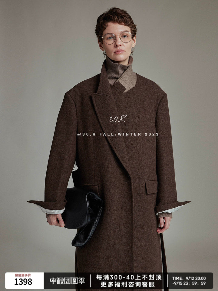 Woolen Elegance Long Coat