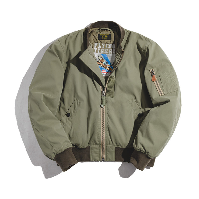 MA1 Pilot Jacket Army Green Winter Baseball Cotton Men's Coat