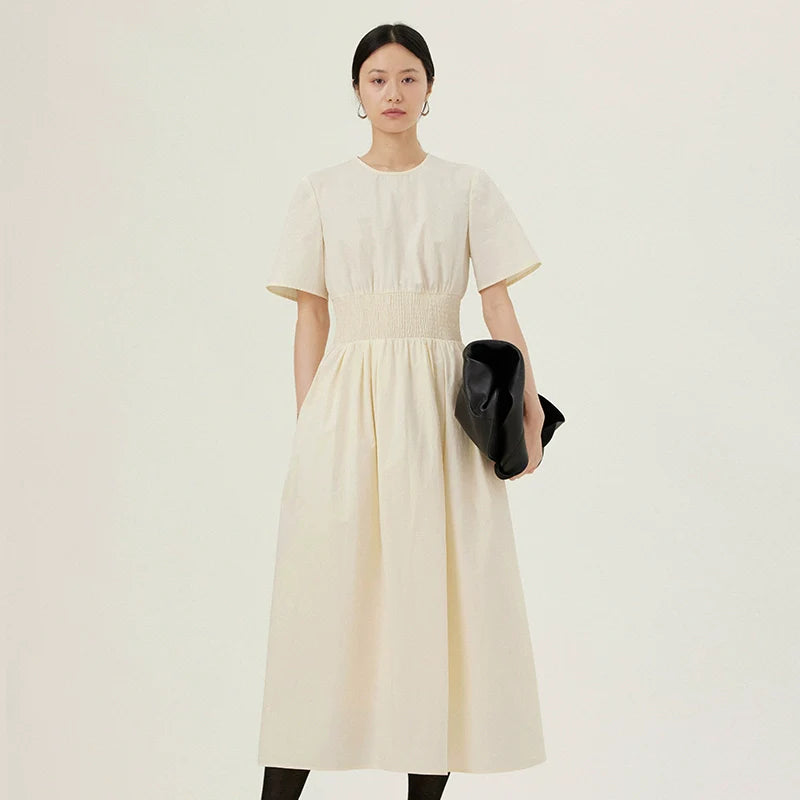 A-Line Cotton Midi Dress