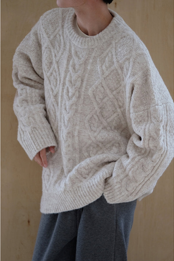 Wool Knit Sweater Jacket