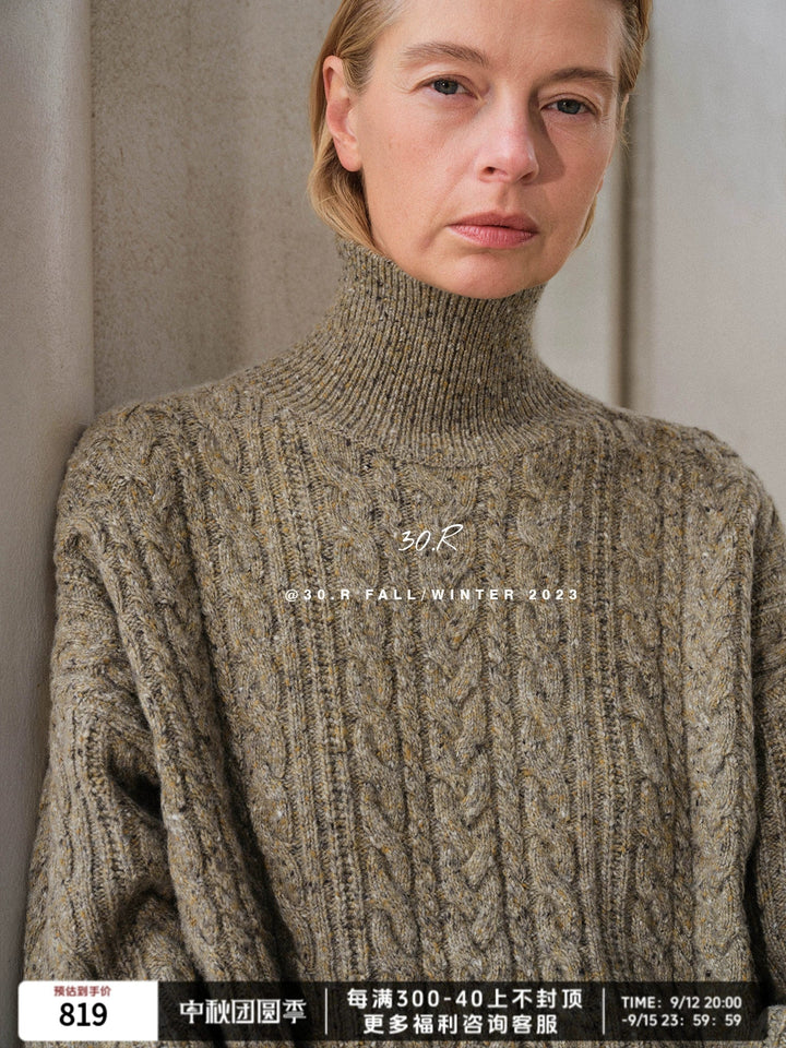 Merino Wool Turtleneck Sweater