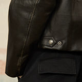 New Autumn and Winter Short Wide Lapel Colored Leather Jacket with Quilted Thinsulate and Zippe