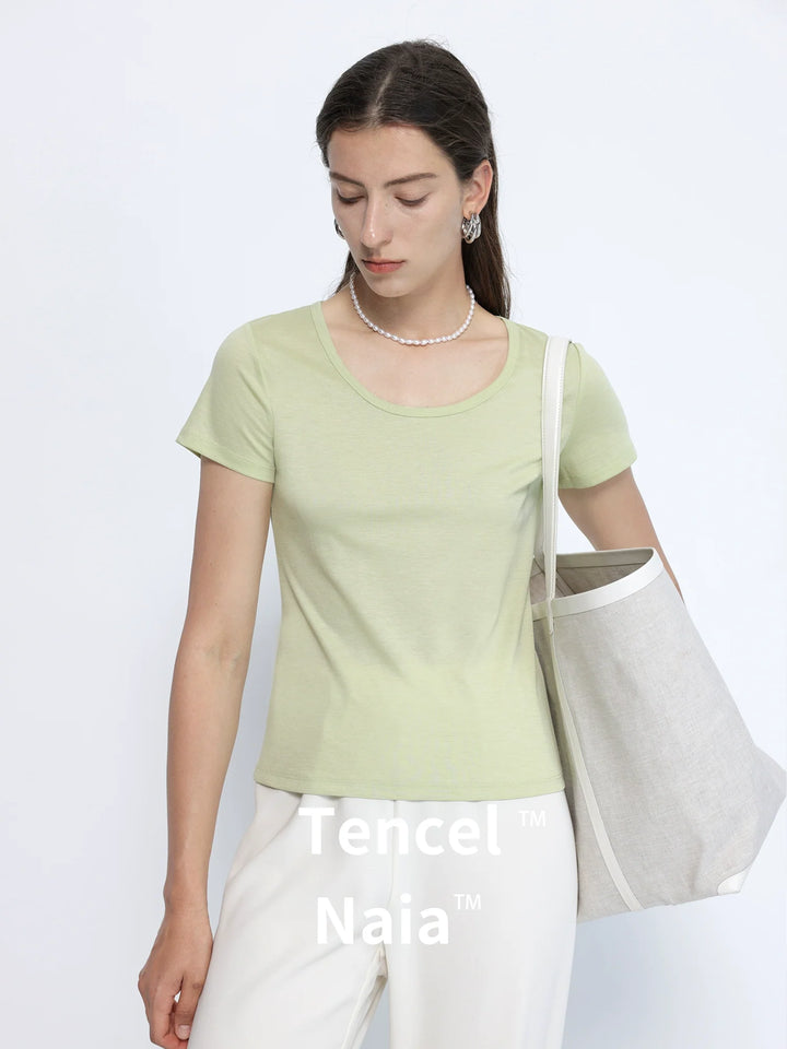 Mulberry Silk Round Neck Tee