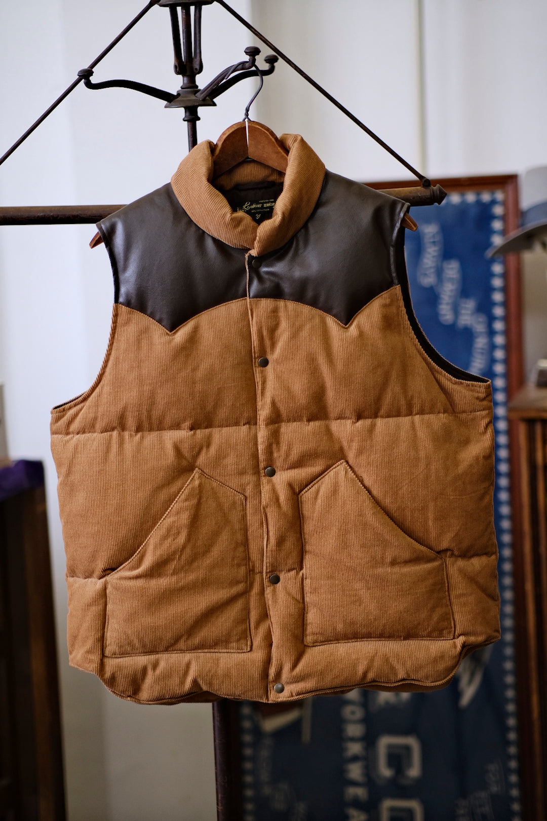 Luxurious Corduroy Leather Vest