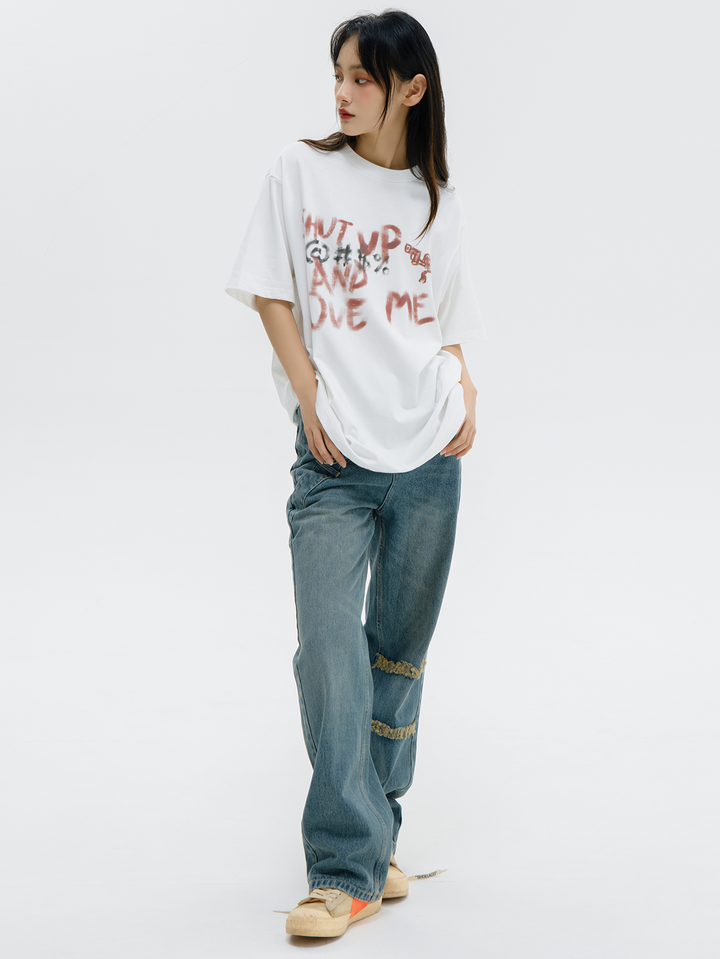 Cotton Letter T-Shirt