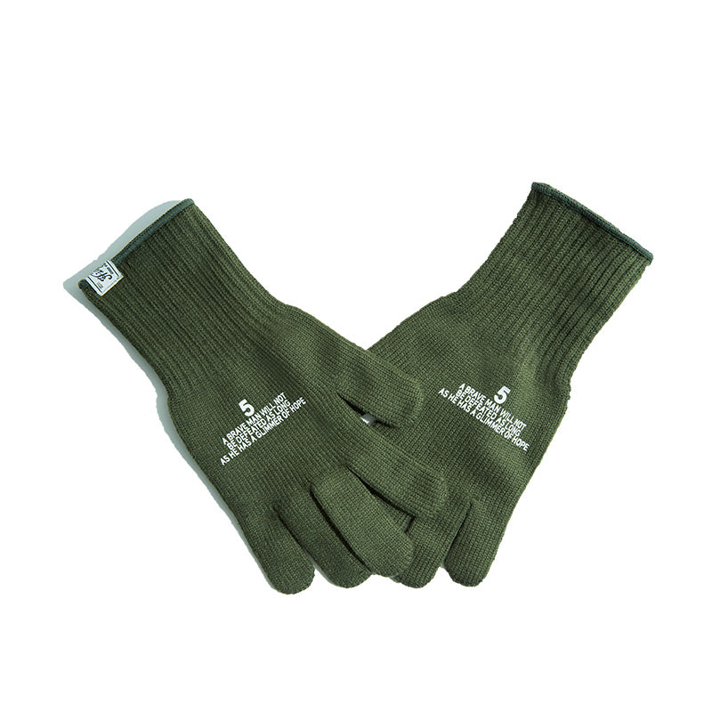 American Retro Knit Winter Gloves for Men Madden Tooling