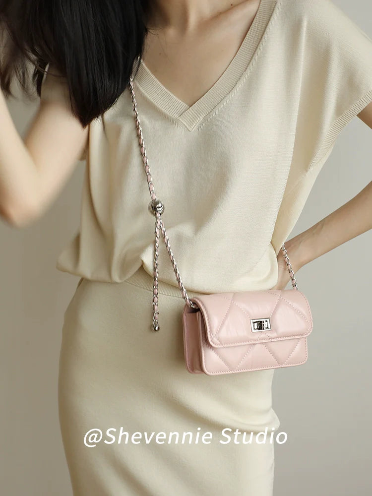 Chain Leather Crossbody