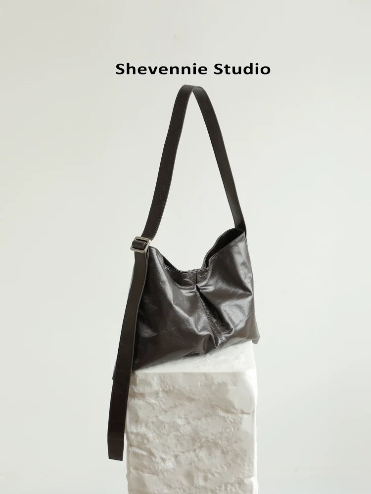 Waxed Leather Commuter Tote