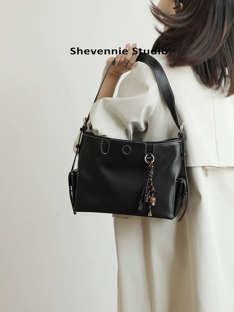 Leather Shoulder Tote