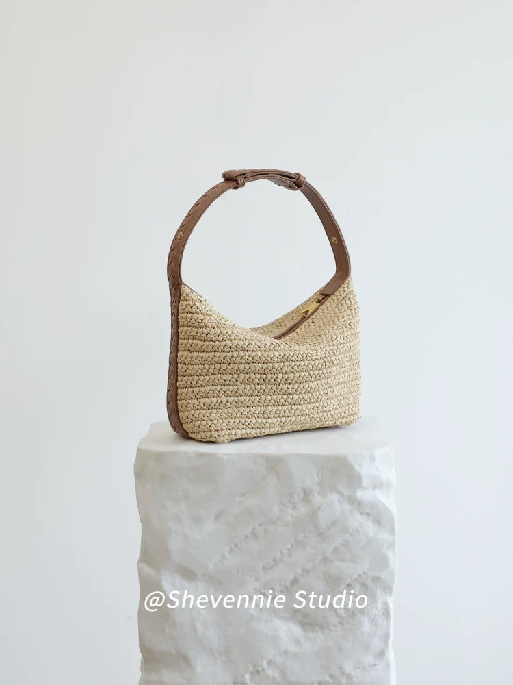 Woven Leather Shoulder Bag