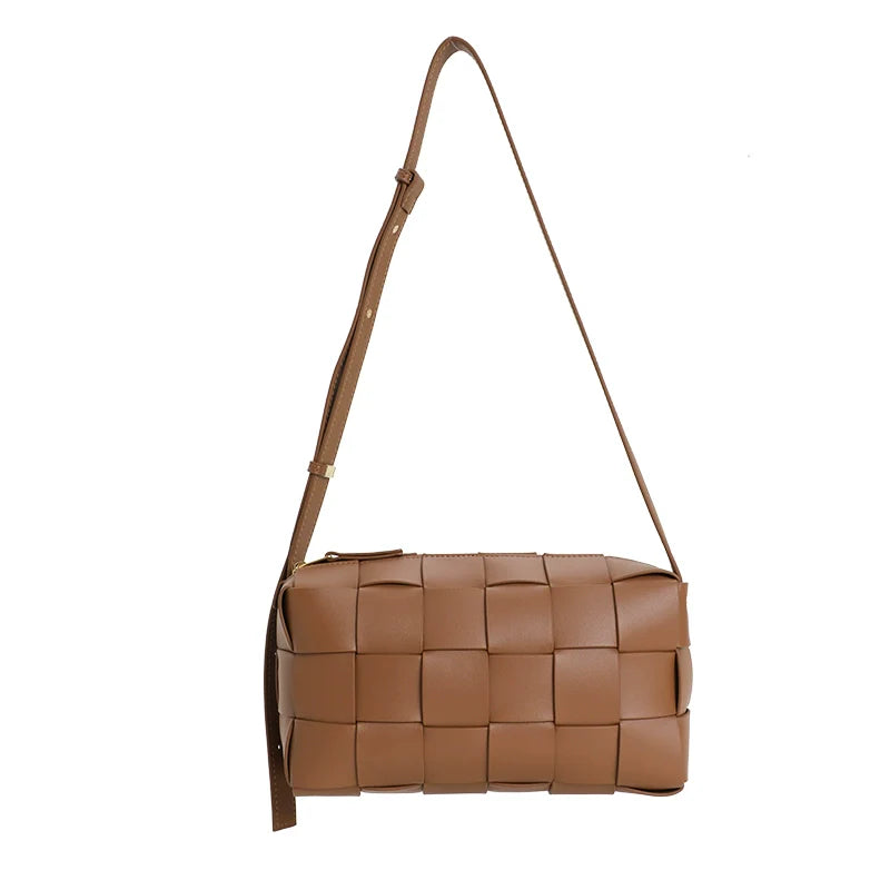 Woven Leather Crossbody